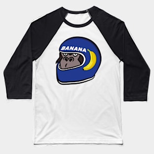 Gorilla wearing an old racing car helmet Baseball T-Shirt